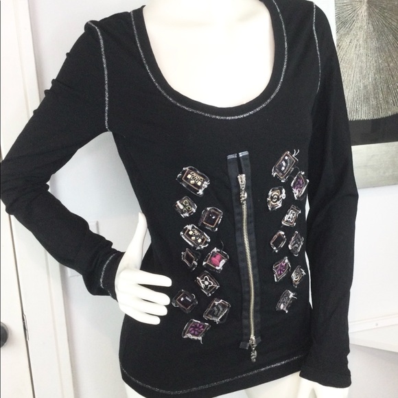 Cappopera women’s L long slve embroidered patches - Picture 1 of 8